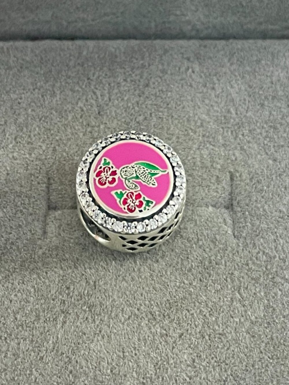 PANDORA Aruba Turtle Flowers Sea Charm